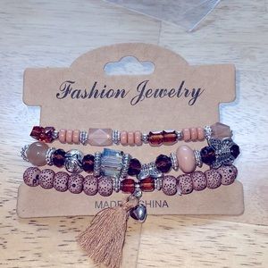 Beaded Bracelets Stackable Bracelets Bohemian Stretch Strand Bangles.